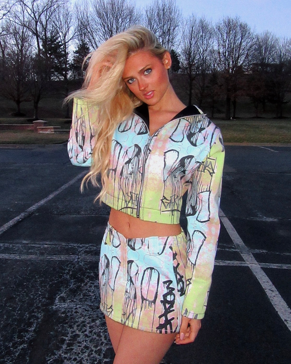 Graffiti Denim Set