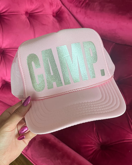 Trucker Hat - Pink/Chrome
