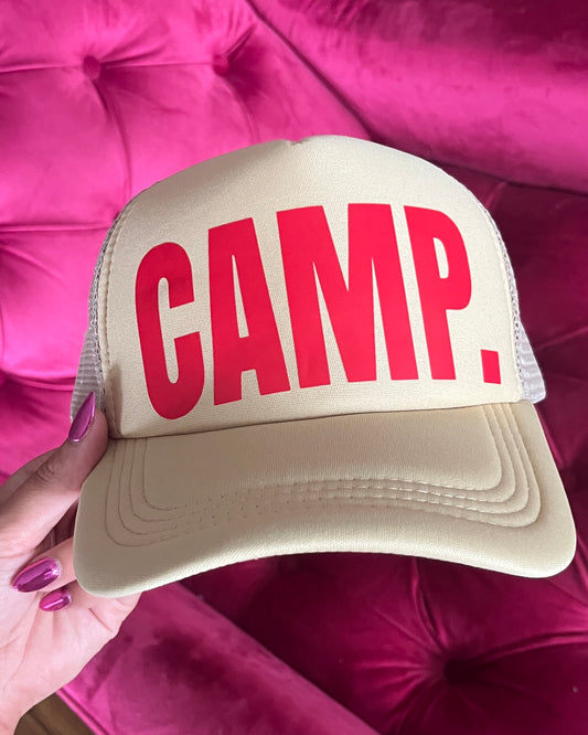 Trucker Hat - Red/Tan