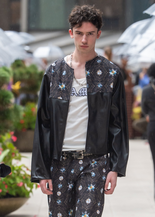 Bling Denim/Pleather Jacket