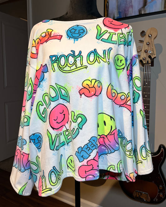 Graffiti Fleece Sweater