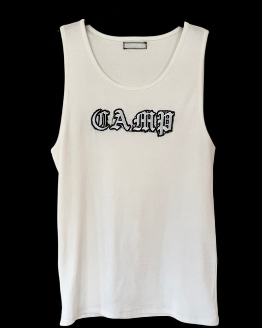 Gothic Letter Tank – White