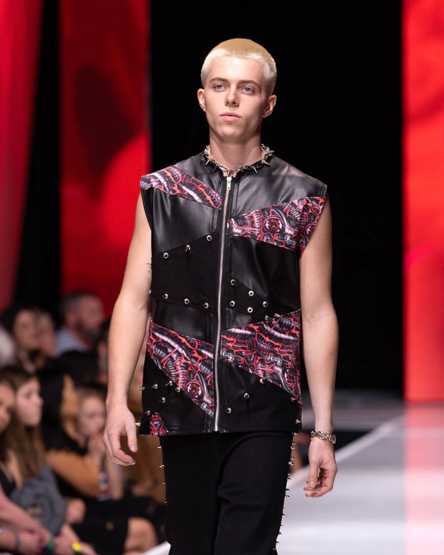 Patchwork Spike Vest