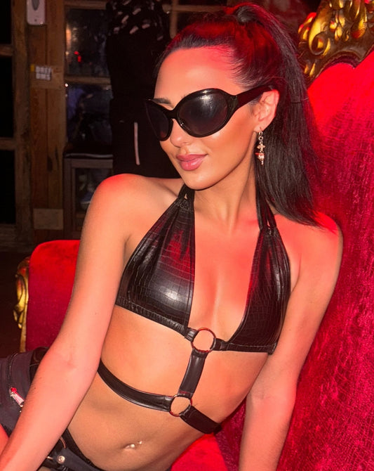 Pleather Bikini Top