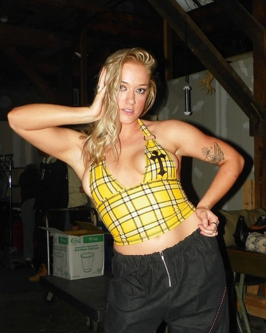 Plaid Corset Top