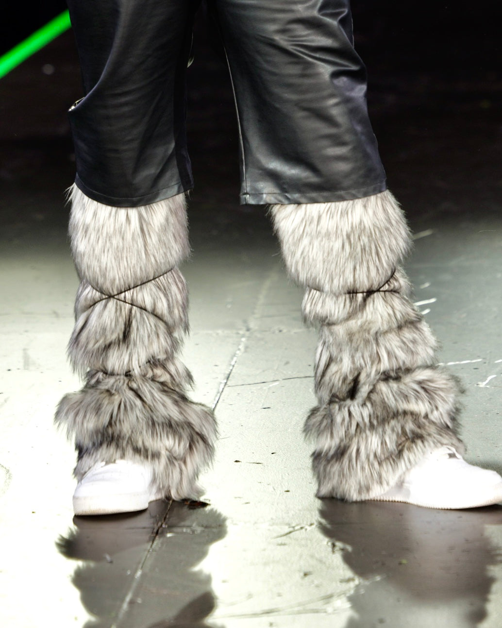 WOLF FUR LEG WARMERS