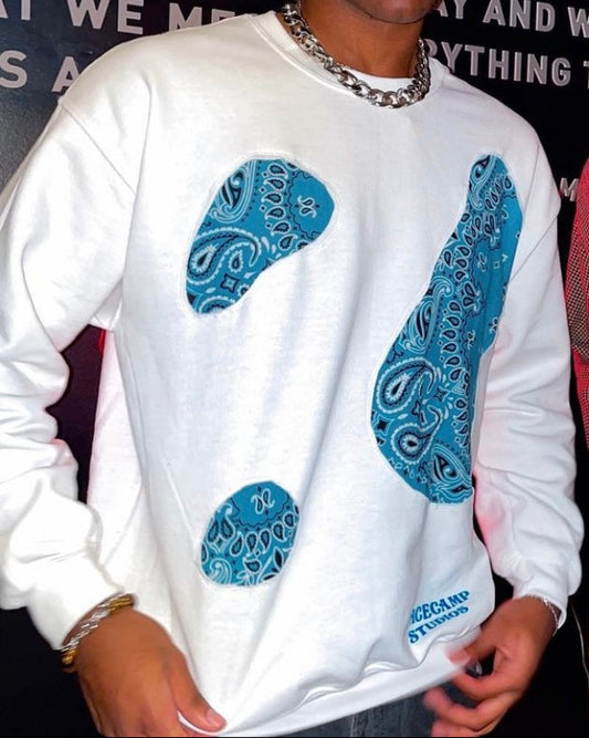 Bandana Patch Sweatshirt - Blue